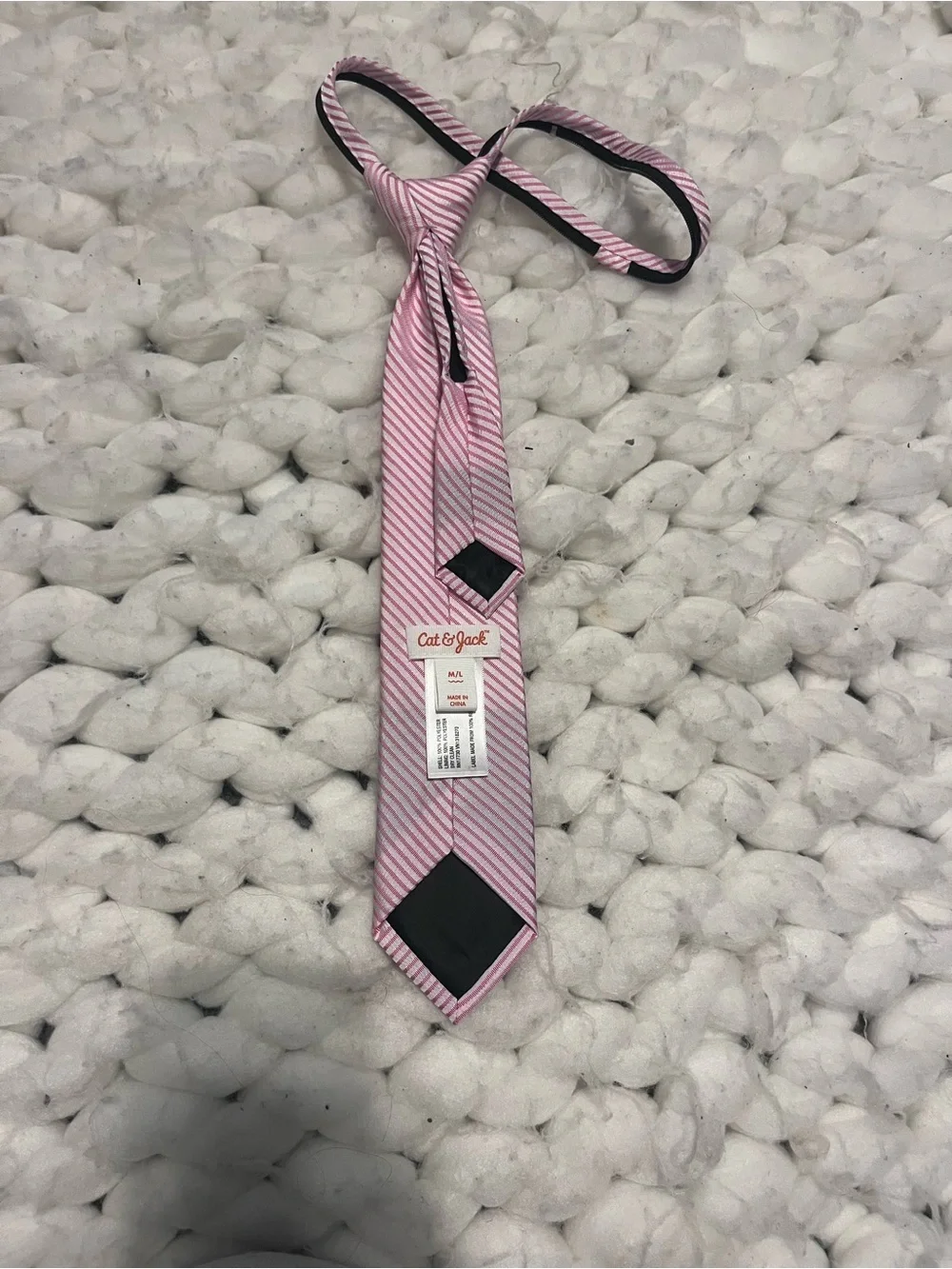 Cat & Jack Pink Striped Kids Neck Tie